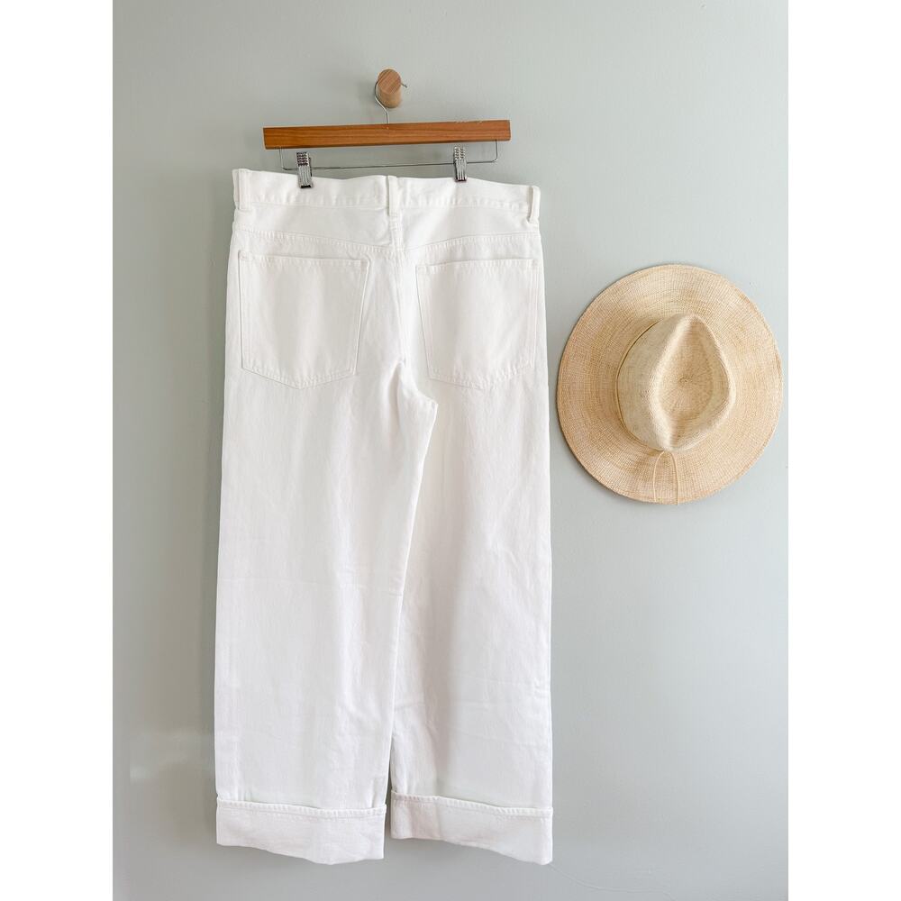 Madewell | NWT Low Slung Baggy Jeans Pure White Relaxed Fit | Sz 30 - Picture 7 of 11